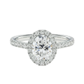 Cordelia - Oval - Platinum - Pavé