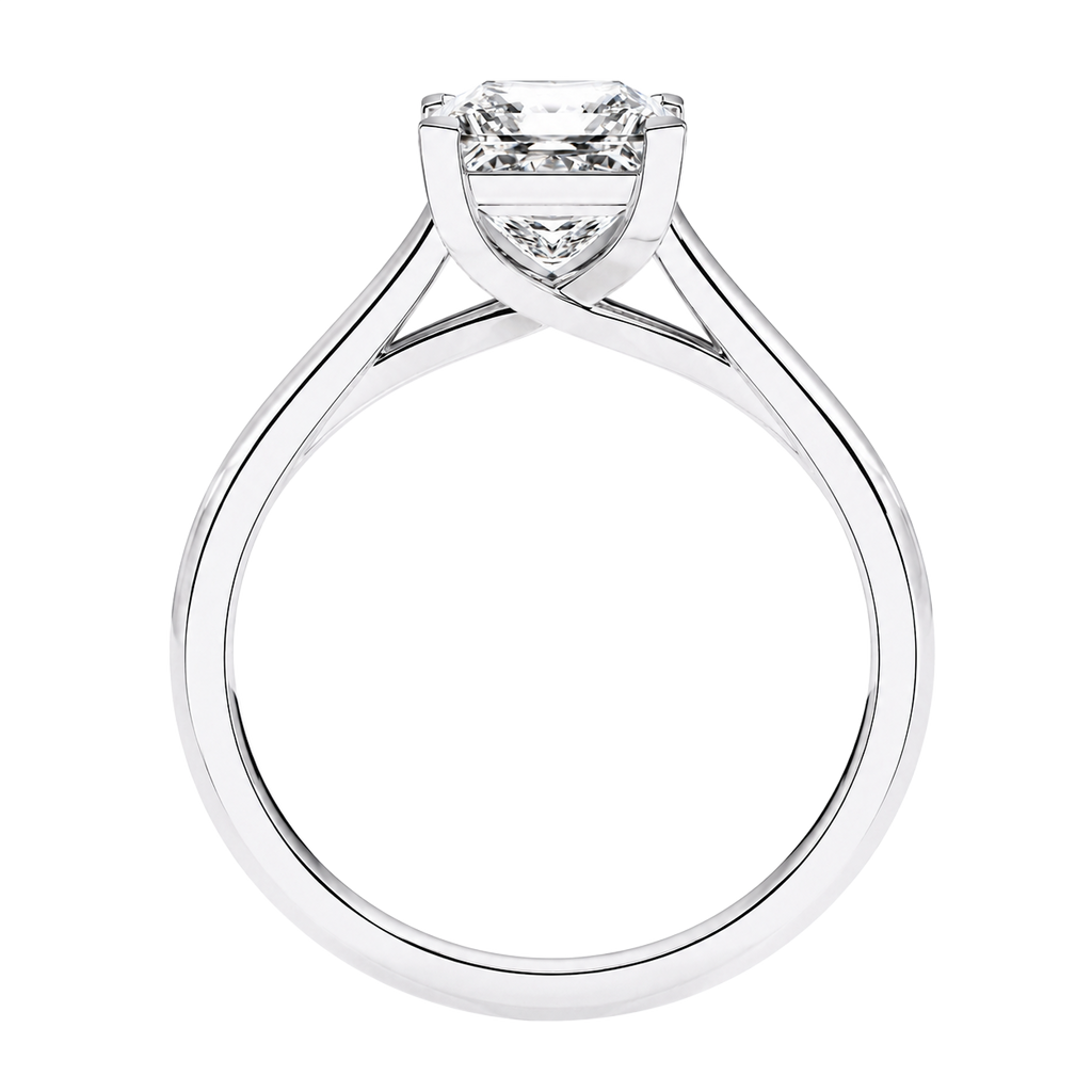 Basilica - Asscher - Platinum - Plain