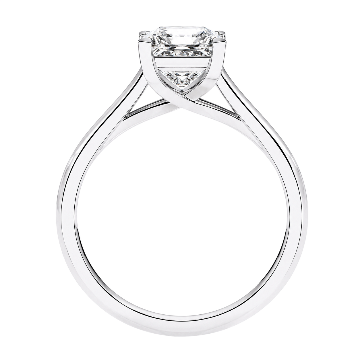 Basilica - Asscher - Platinum - Plain