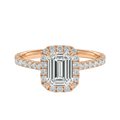 Cordelia - Emerald - Rose Gold - Pavé