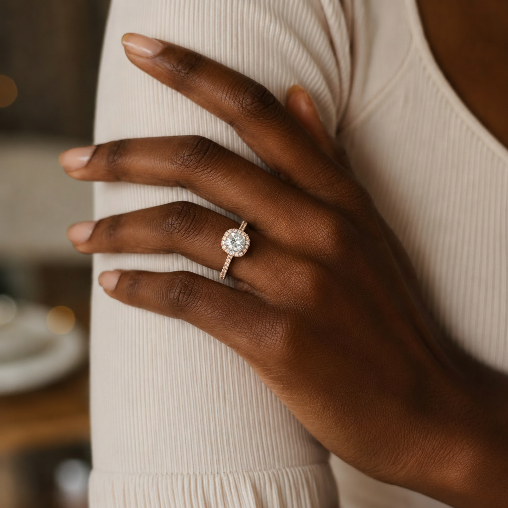 Cordelia - Round - Rose Gold - Channel