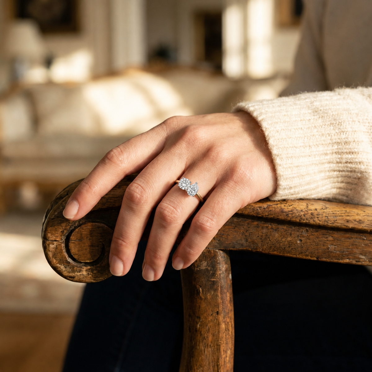 Duo - Round - Yellow/White Tone - Plain