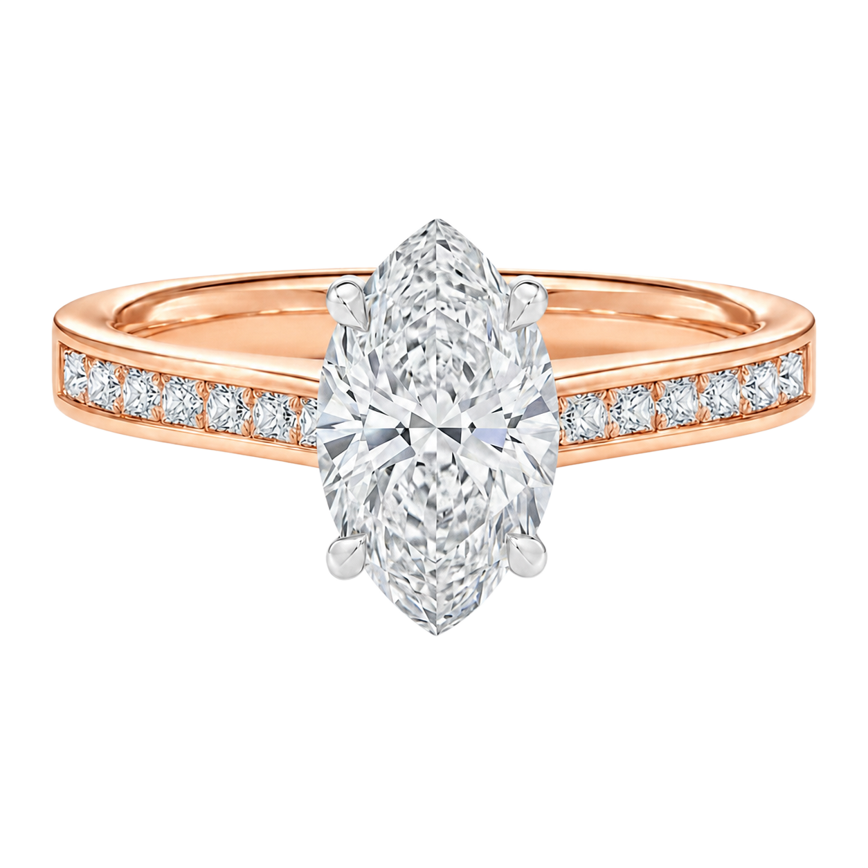 Basilica - Marquise - Rose/White Tone - Channel