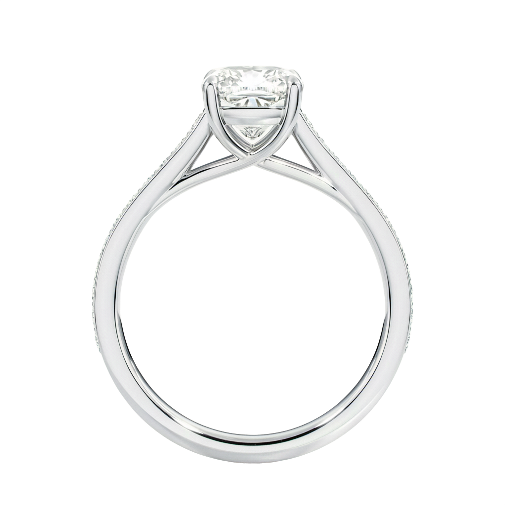 Basilica - Cushion - Platinum - Pavé