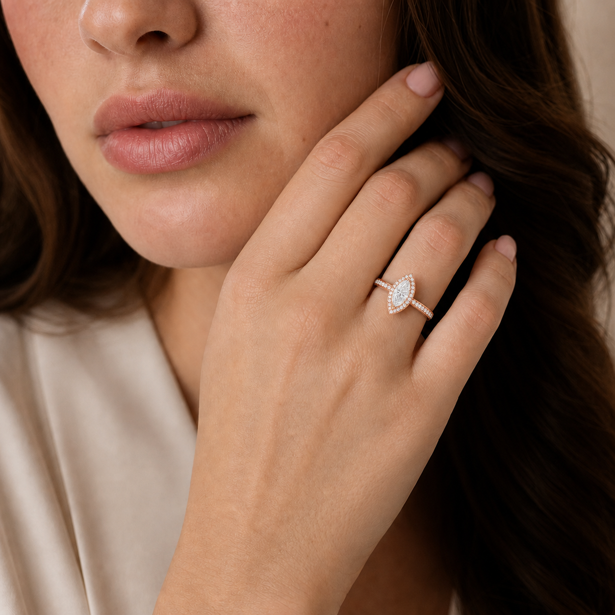 Deneuve - Marquise - Rose Gold - Channel