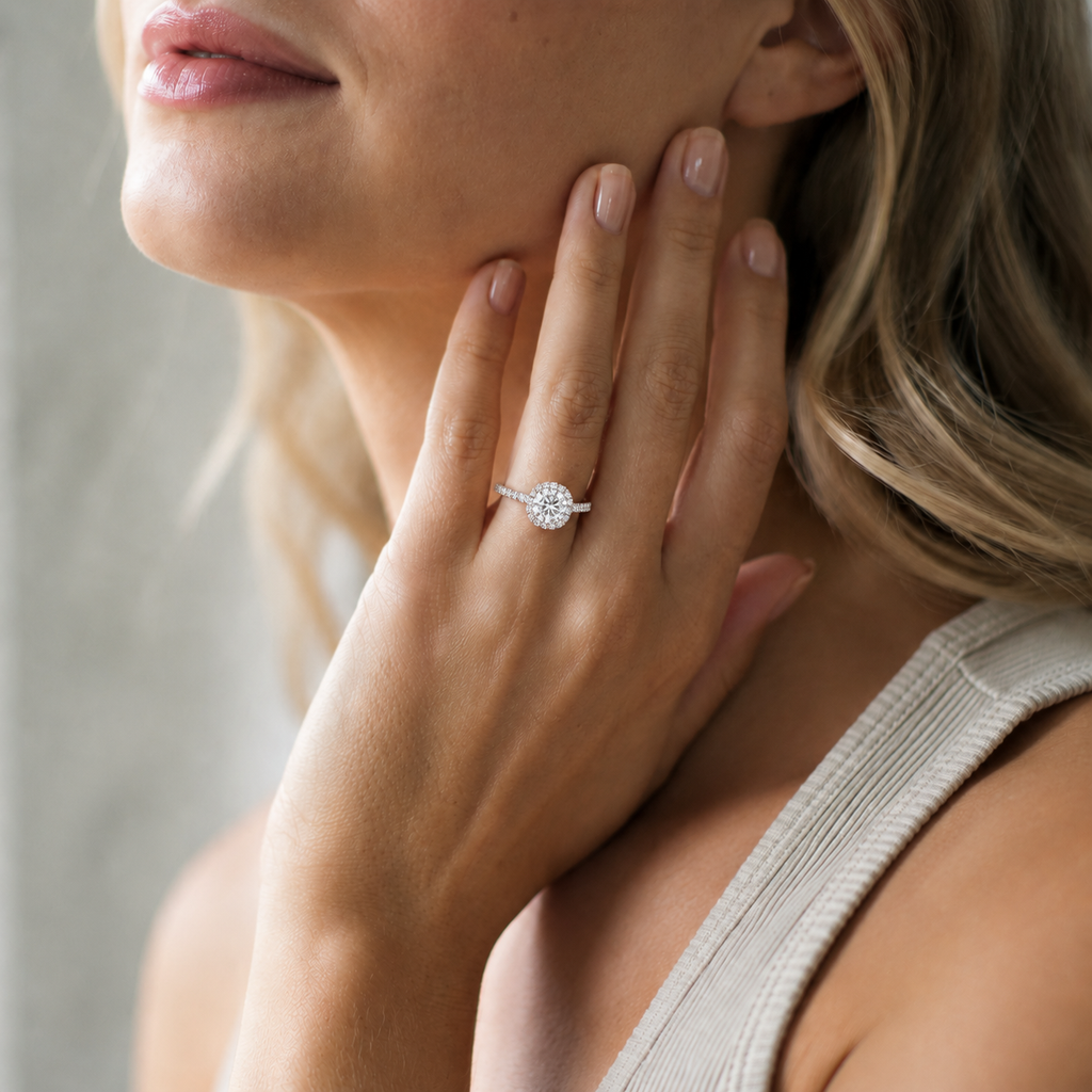 Cordelia - Round - Rose / White Tone - Pavé