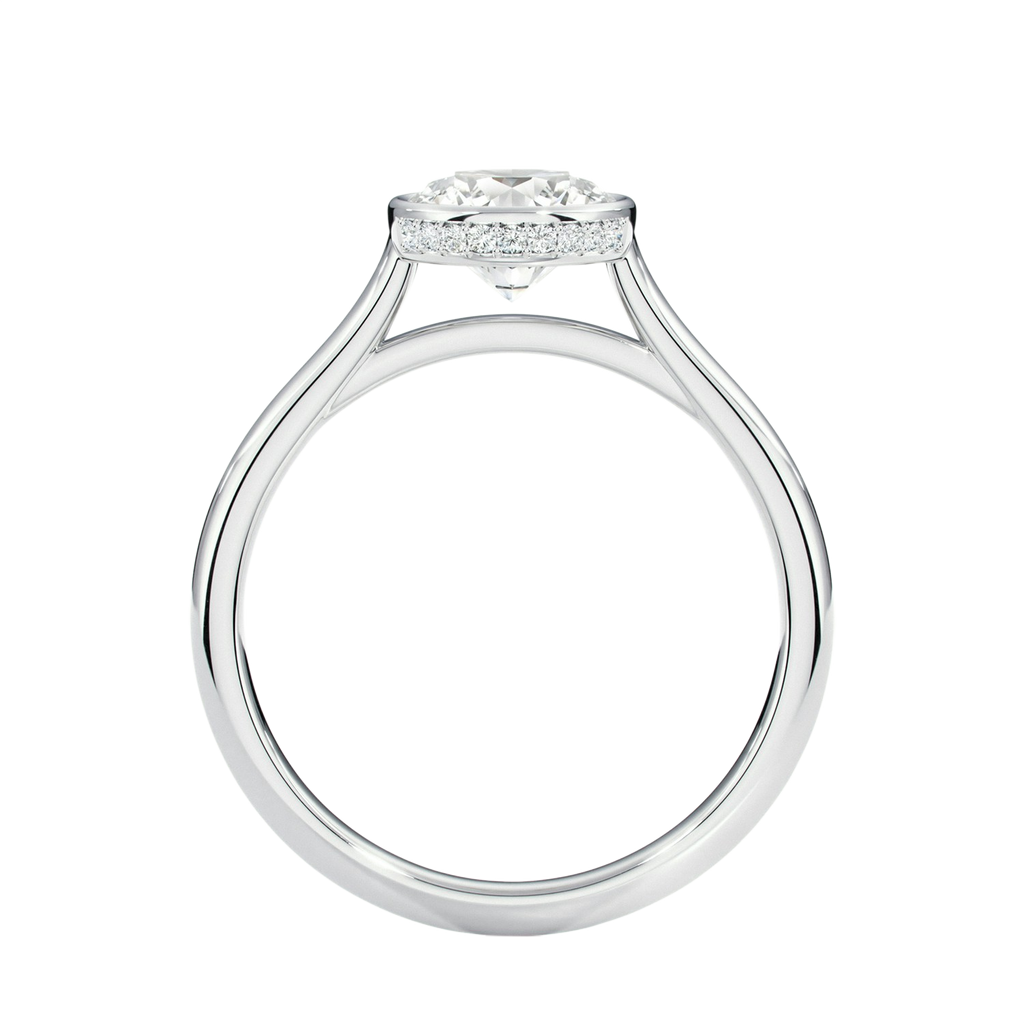 Solenne - Marquise - White Gold - Plain