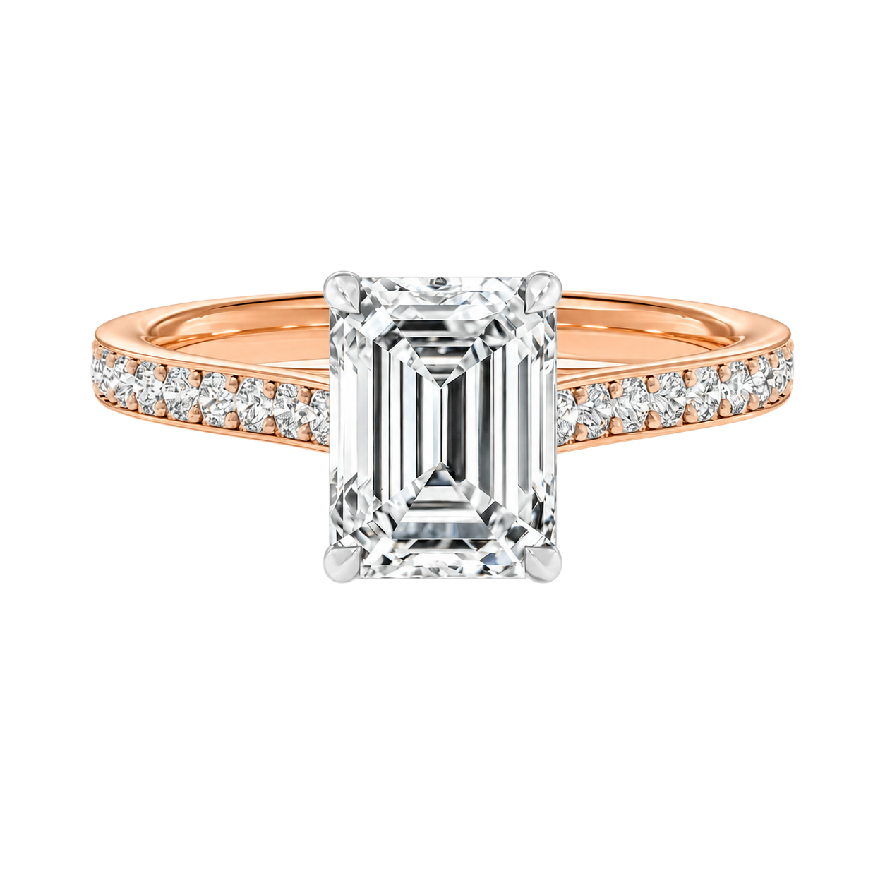 Basilica - Emerald - Rose/White Tone - Pavé