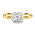 Deneuve - Asscher - Yellow/White Tone - Plain