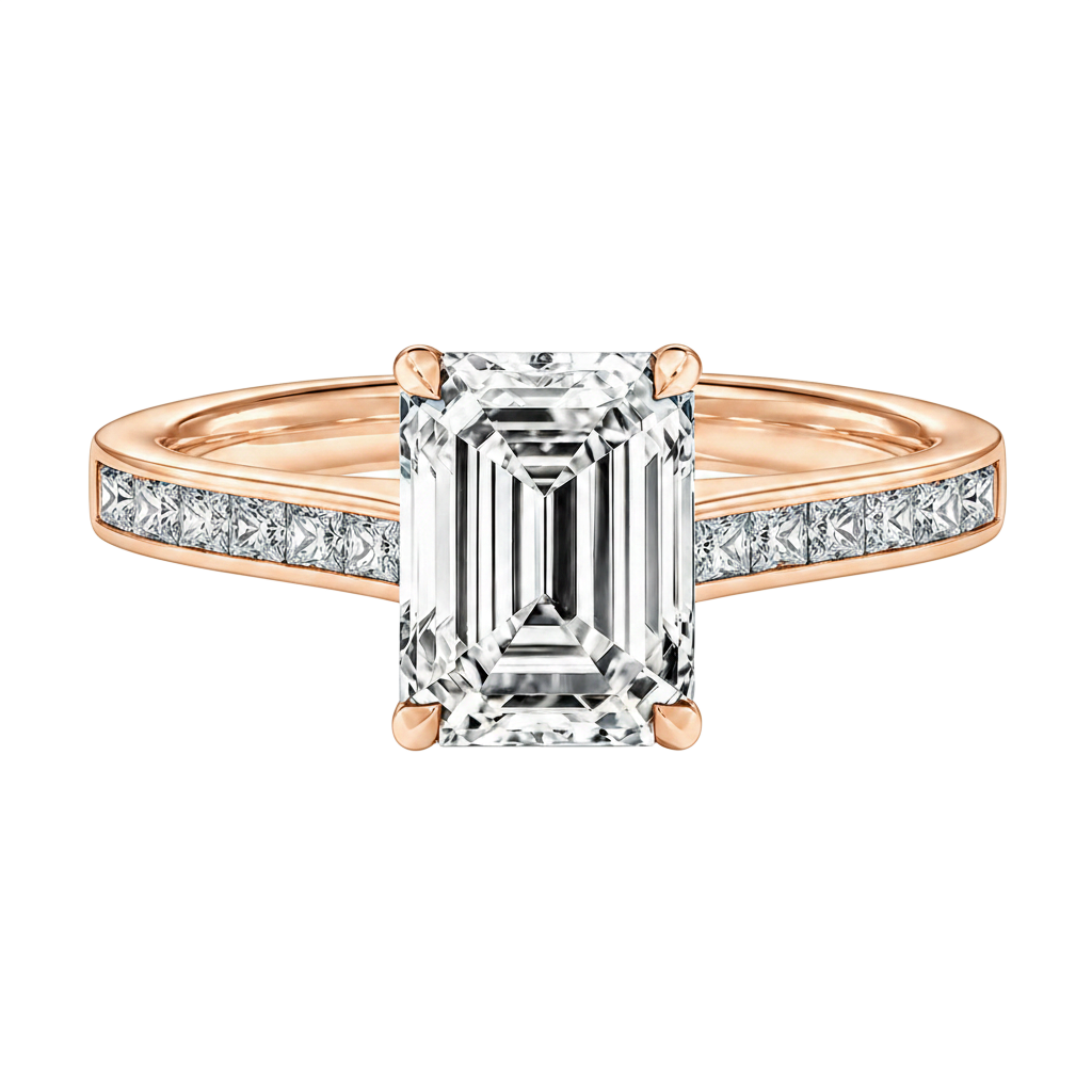 Basilica - Emerald - Rose Gold - Channel