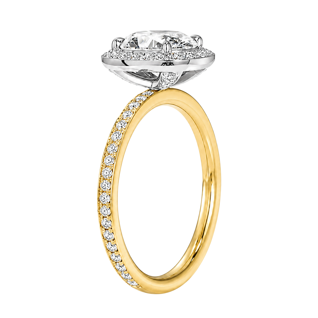Deneuve - Oval - Yellow/White Tone - Pavé