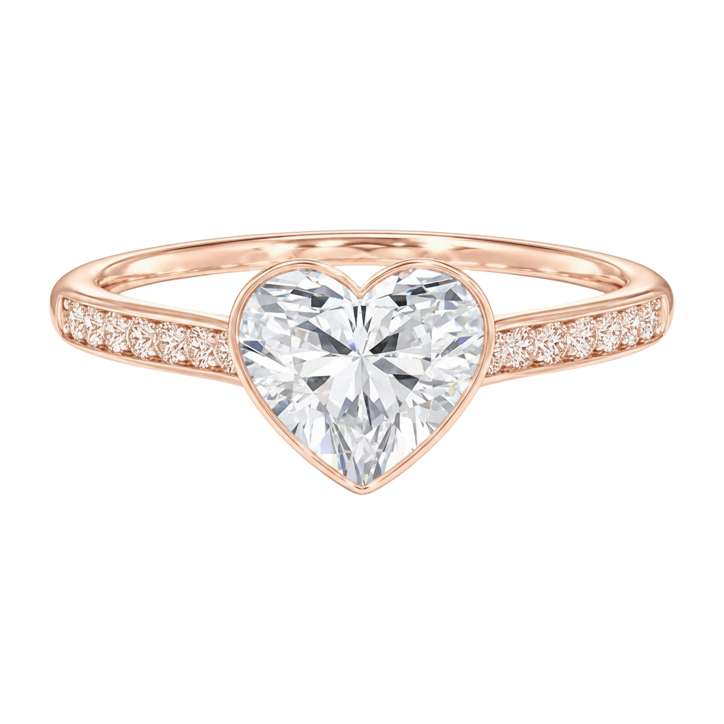 Solenne - Heart - Rose Gold - Channel