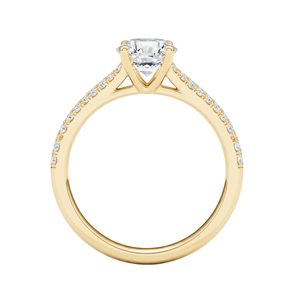 Wreath - Princess - Yellow Gold - Pavé