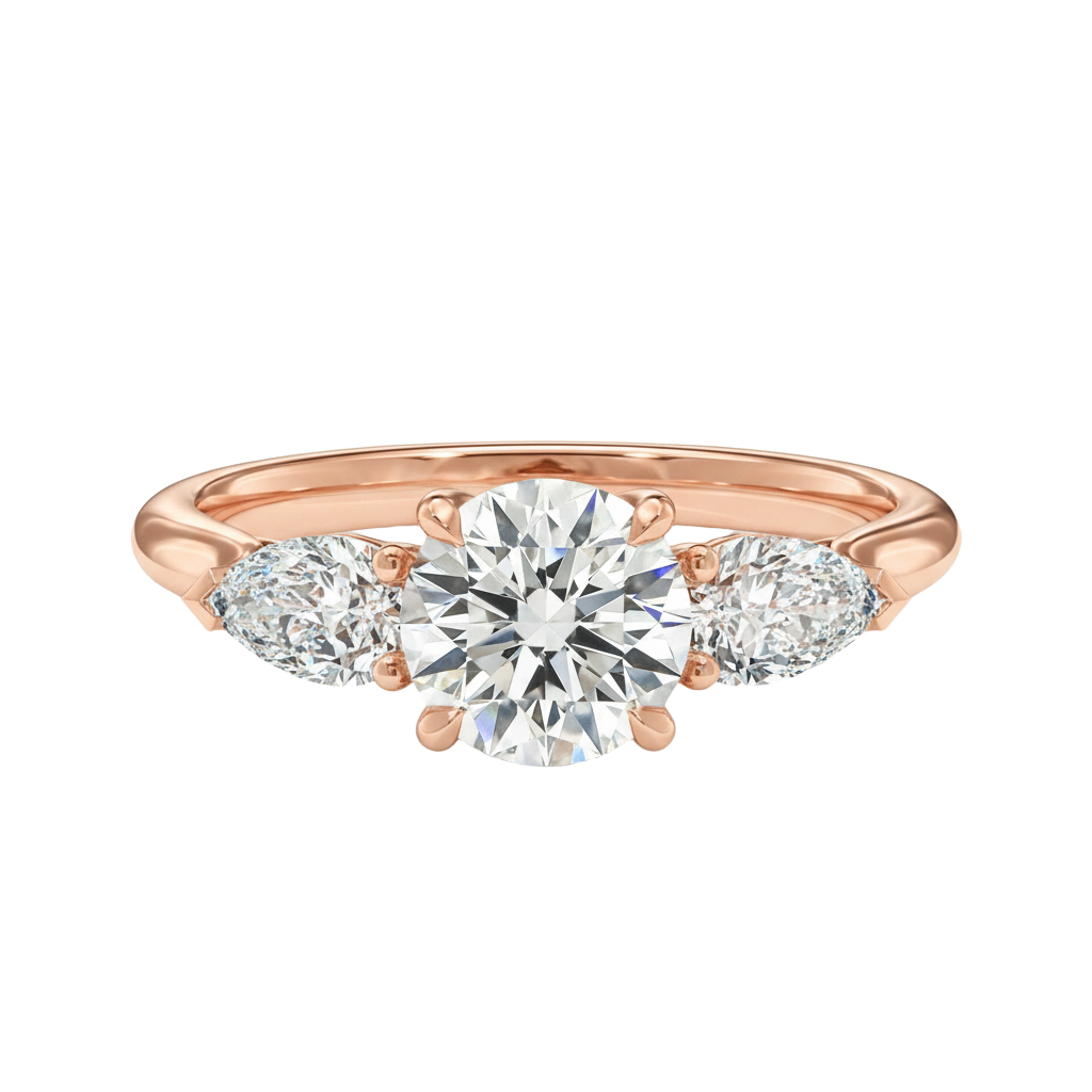 Halcyon - Round - Rose Gold - Plain