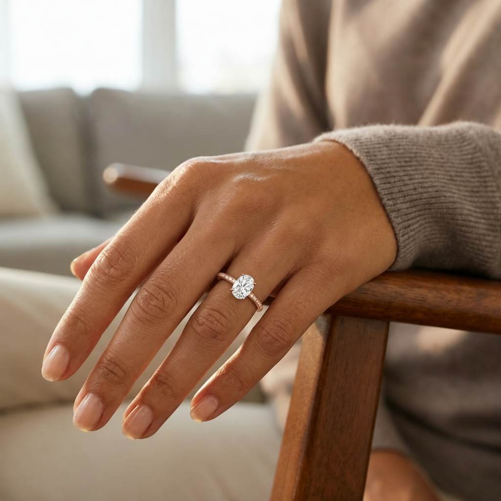 Basilica - Oval - Rose Gold - Channel