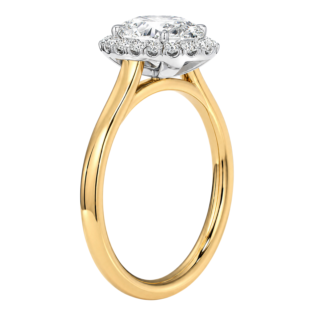 Cordelia - Oval - Yellow / White Tone - Plain
