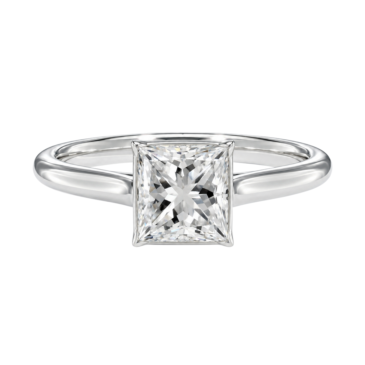Solenne - Princess - Platinum - Plain