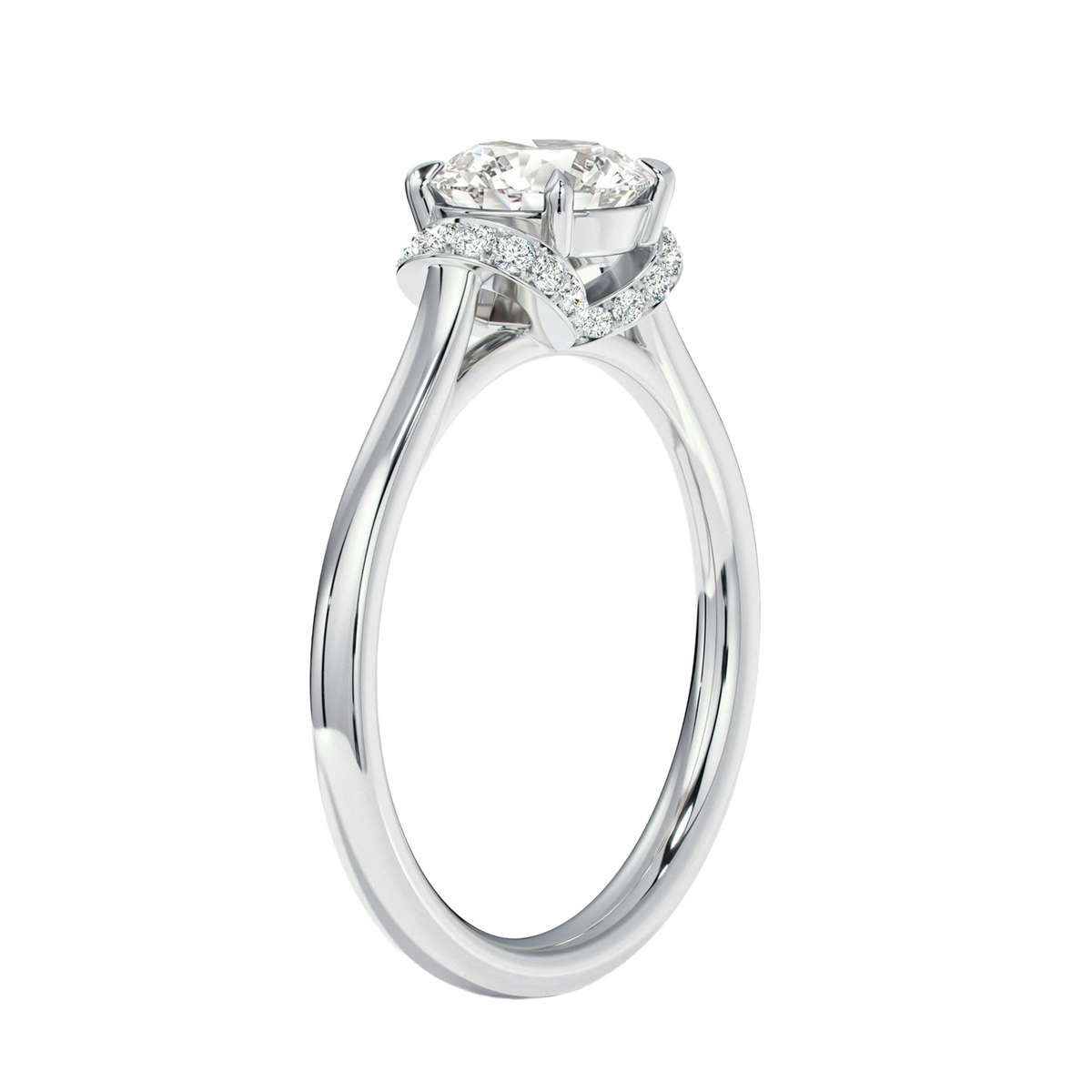 Ellipse - Round - Platinum - Plain