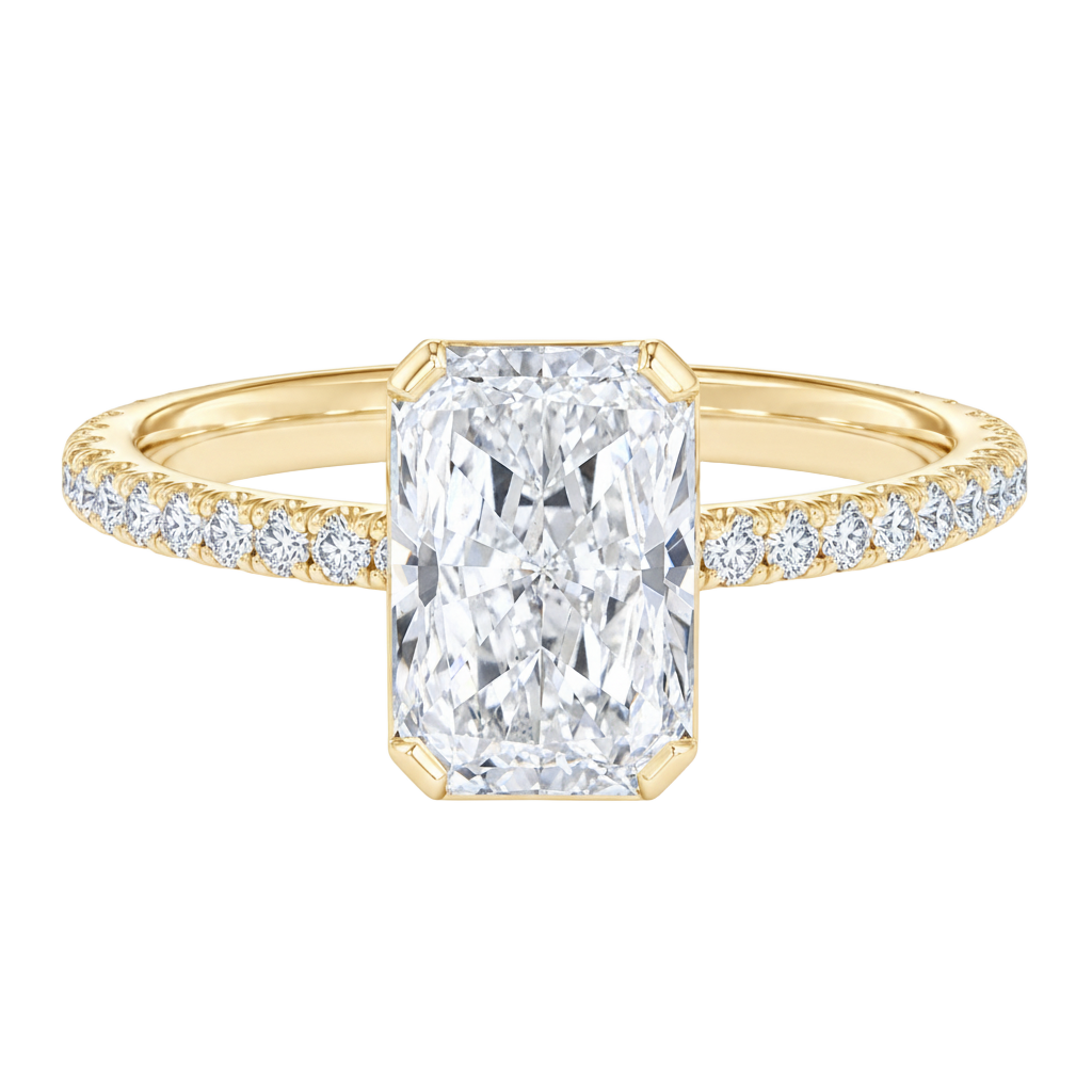 Solenne - Radiant - Yellow Gold - Pavé