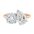 Duo - Round - Rose/White Tone - Plain