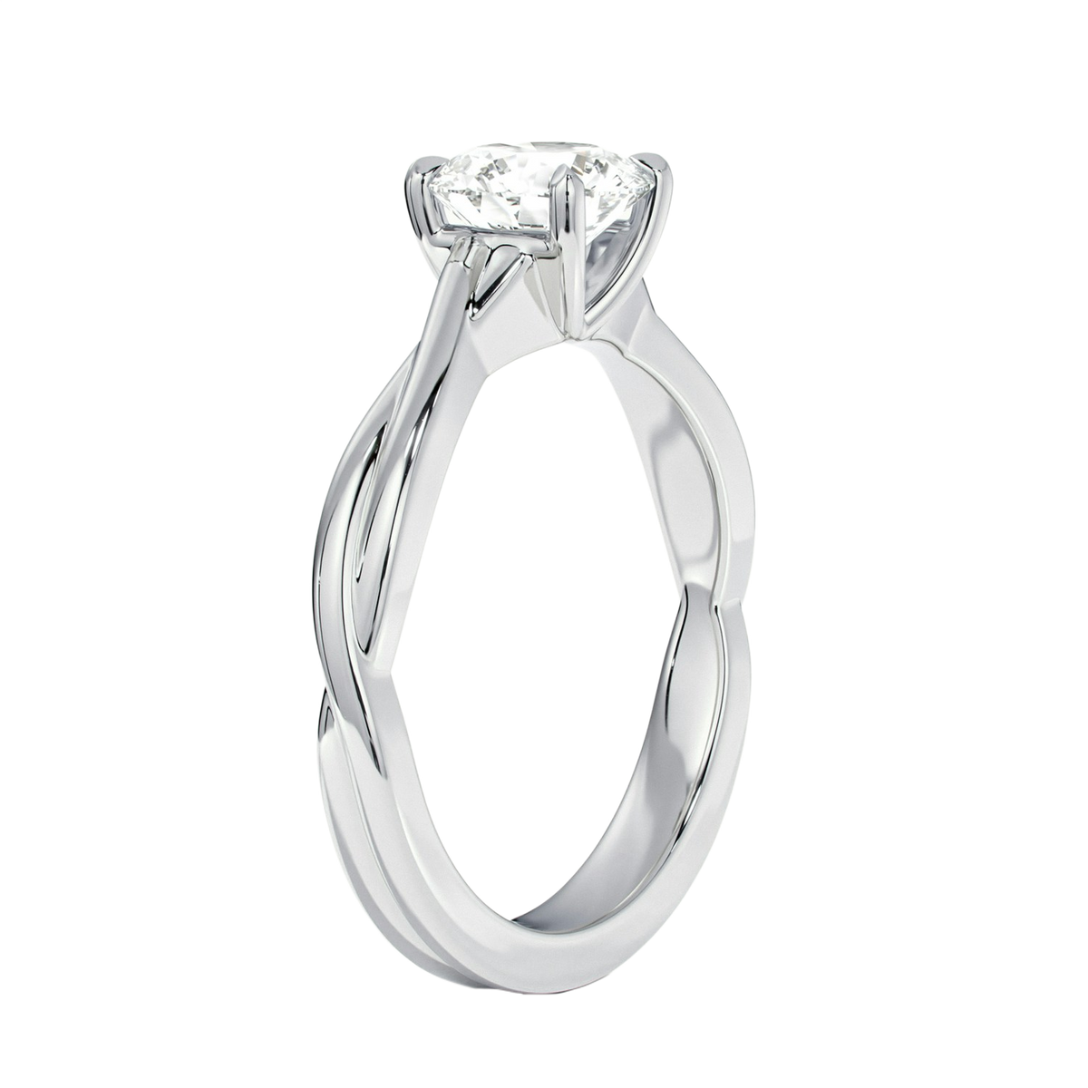 Wreath - Asscher - Platinum - Plain