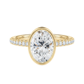 Bailey - Oval - Yellow Gold - Pavé