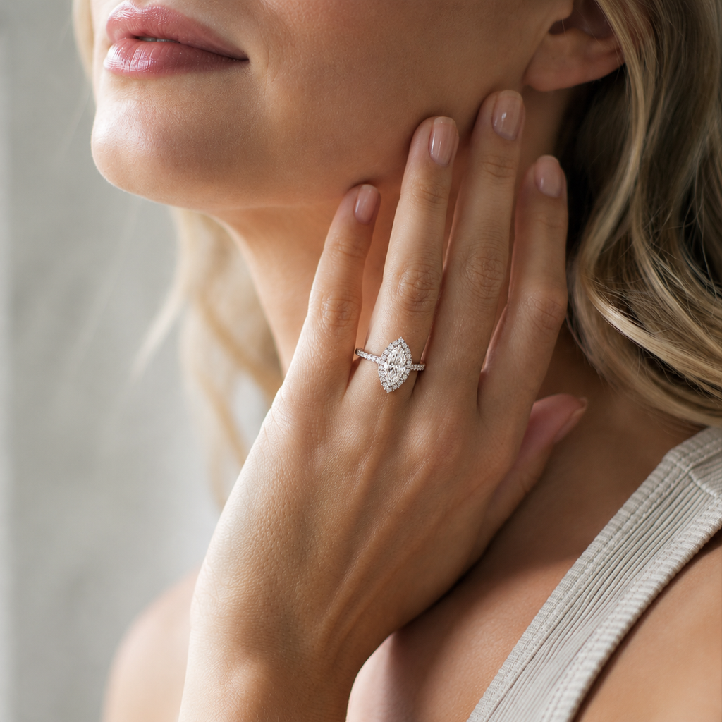 Cordelia - Marquise - White Gold - Channel
