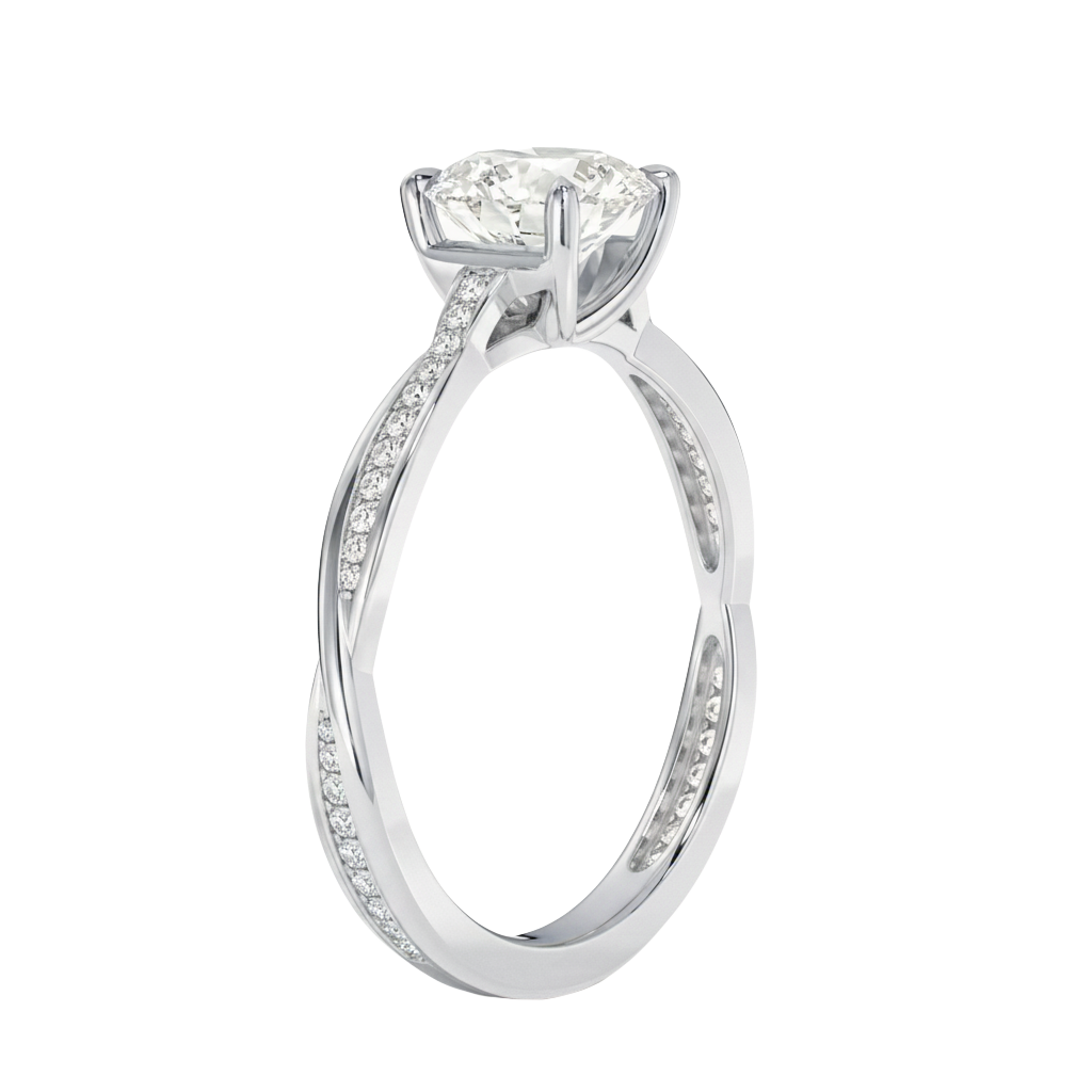 Wreath - Emerald - White Gold - Channel