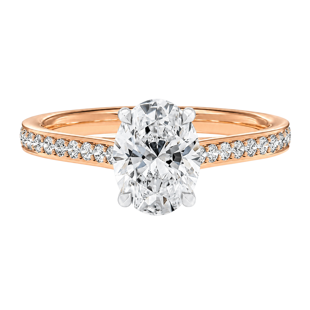 Basilica - Oval - Rose/White Tone - Pavé
