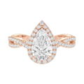 Braid - Pear - Rose Gold - Pavé