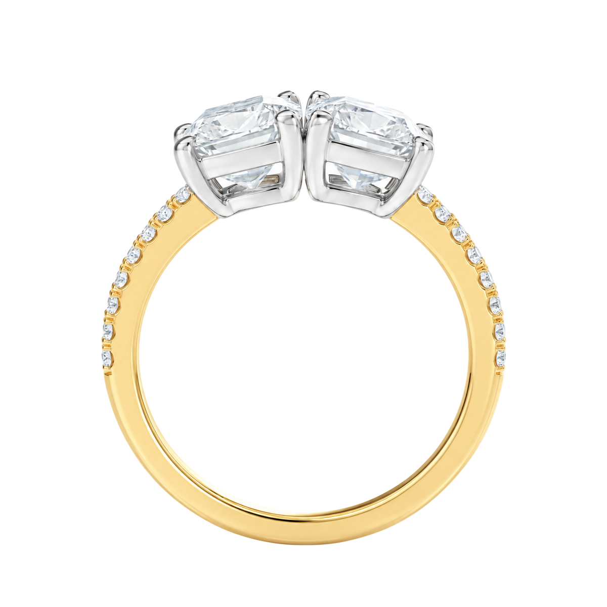 Duo - Princess - Yellow/White Tone - Pavé