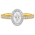 Deneuve - Oval - Yellow/White Tone - Pavé