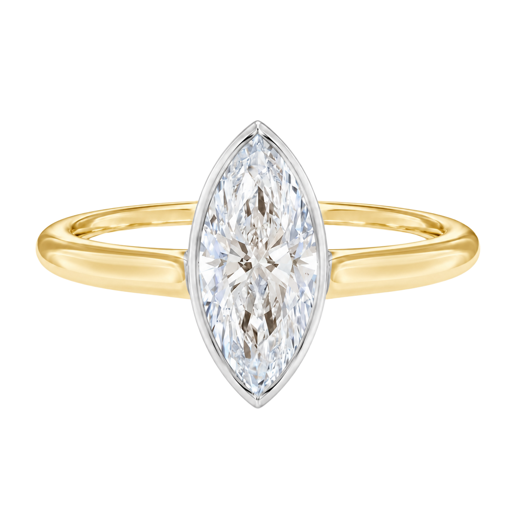 Solenne - Marquise - Yellow/White Tone - Plain