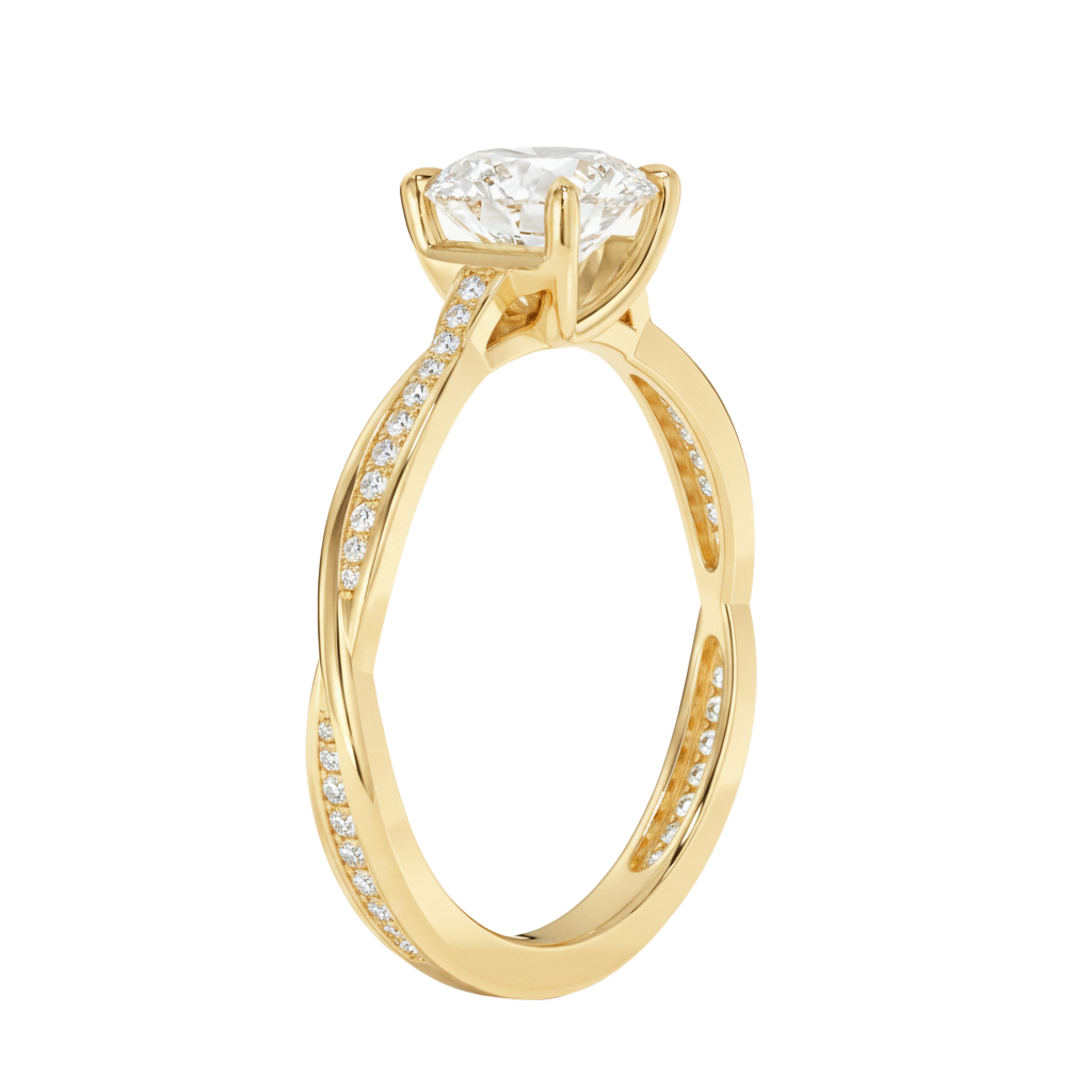 Wreath - Princess - Yellow Gold - Channel