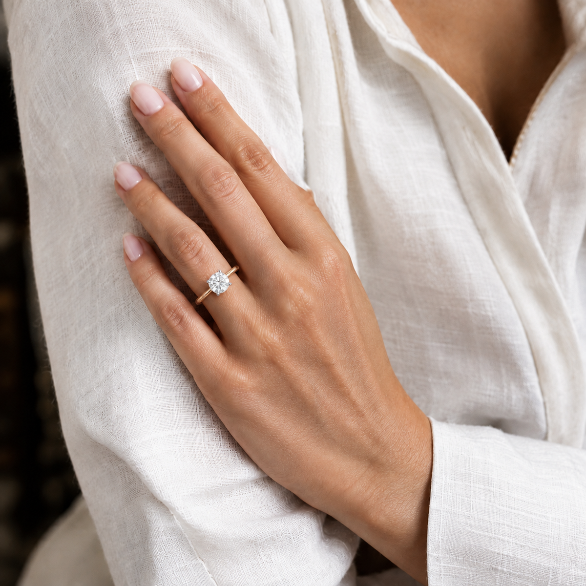 Meridian - Oval - Rose/White Tone - Plain