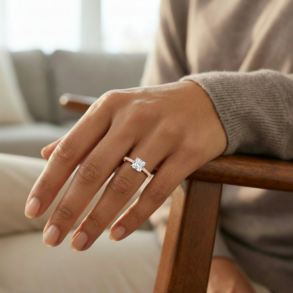 Basilica - Asscher - Rose Gold - Channel