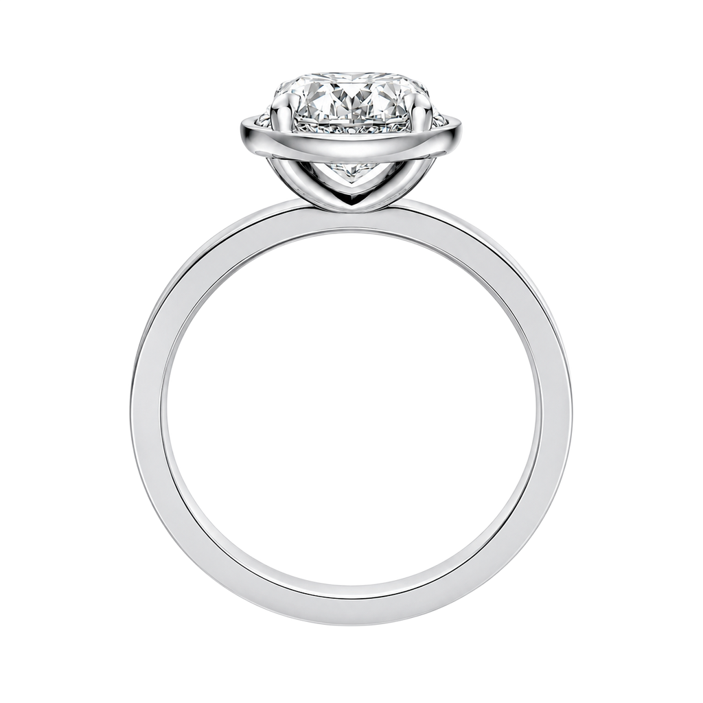 Deneuve - Pear - White Gold - Channel