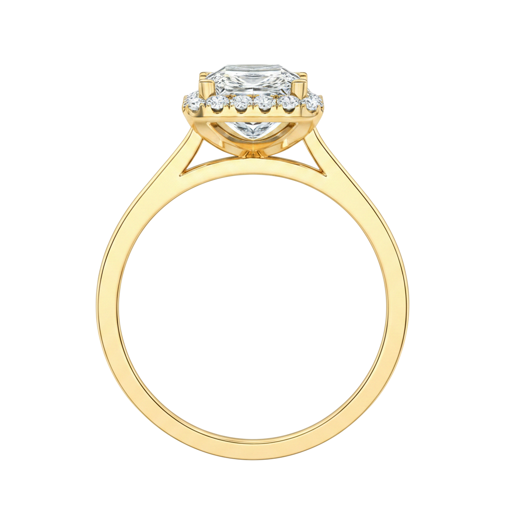 Cordelia - Radiant - Yellow Gold - Plain