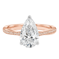 Wreath - Pear - Rose/White Tone - Pavé