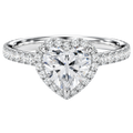 Cordelia - Heart - White Gold - Pavé