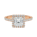 Cordelia - Asscher - Rose Gold - Pavé