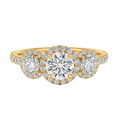 Winslow - Round - Yellow Gold - Pavé