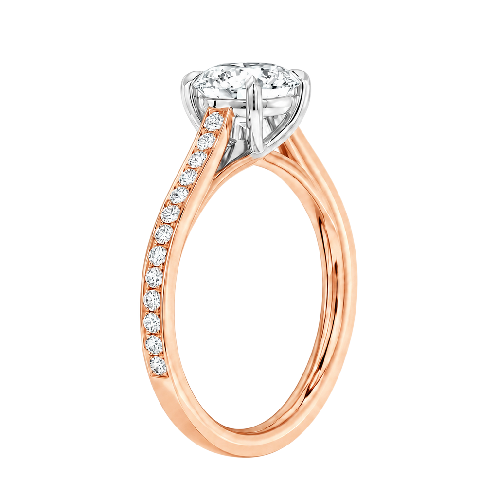 Basilica - Heart - Rose/White Tone - Pavé