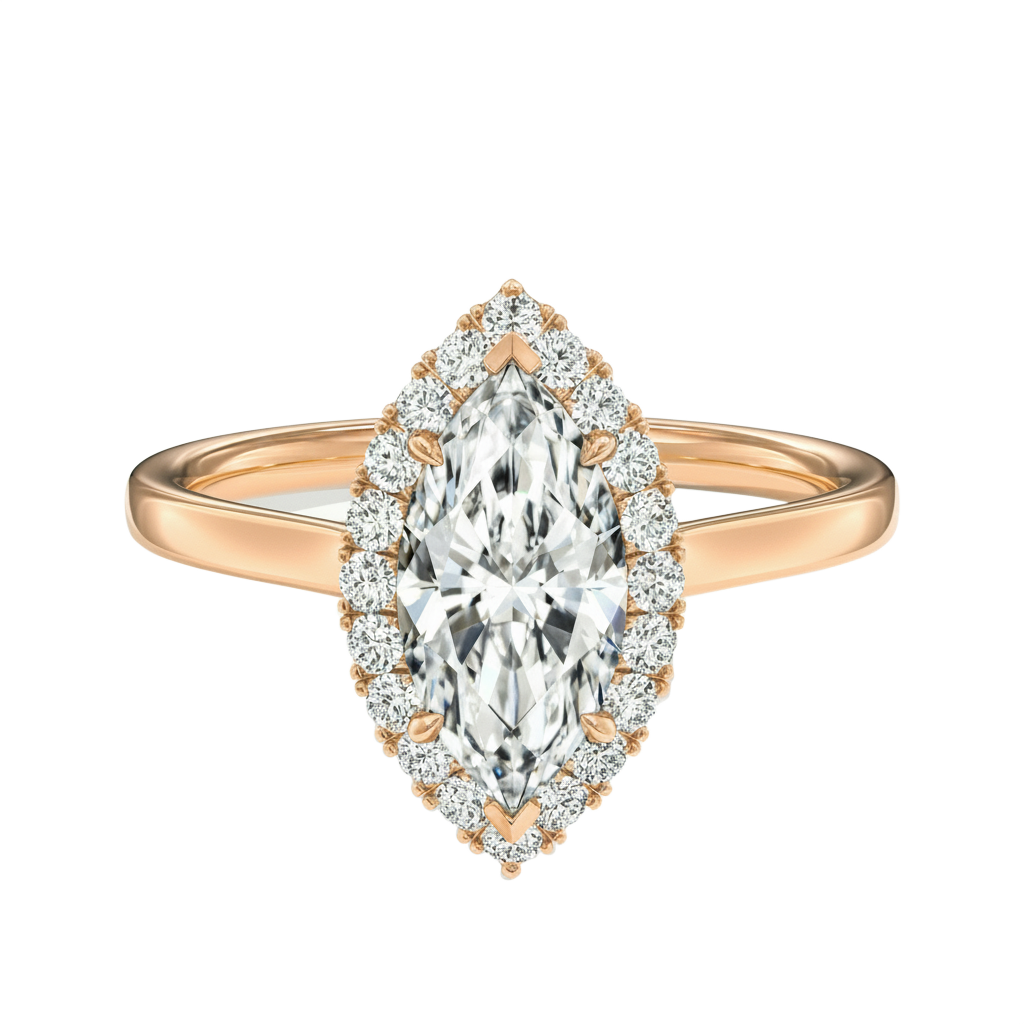 Cordelia - Marquise - Rose Gold - Plain