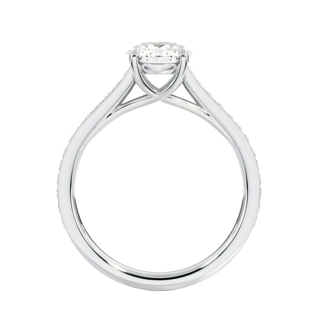 Basilica - Round - White Gold - Pavé