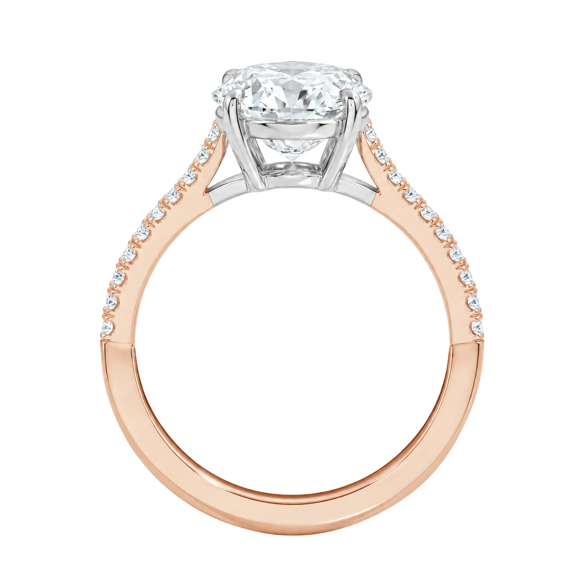 Wreath - Pear - Rose/White Tone - Pavé
