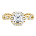 Braid - Asscher - Yellow Gold - Pavé