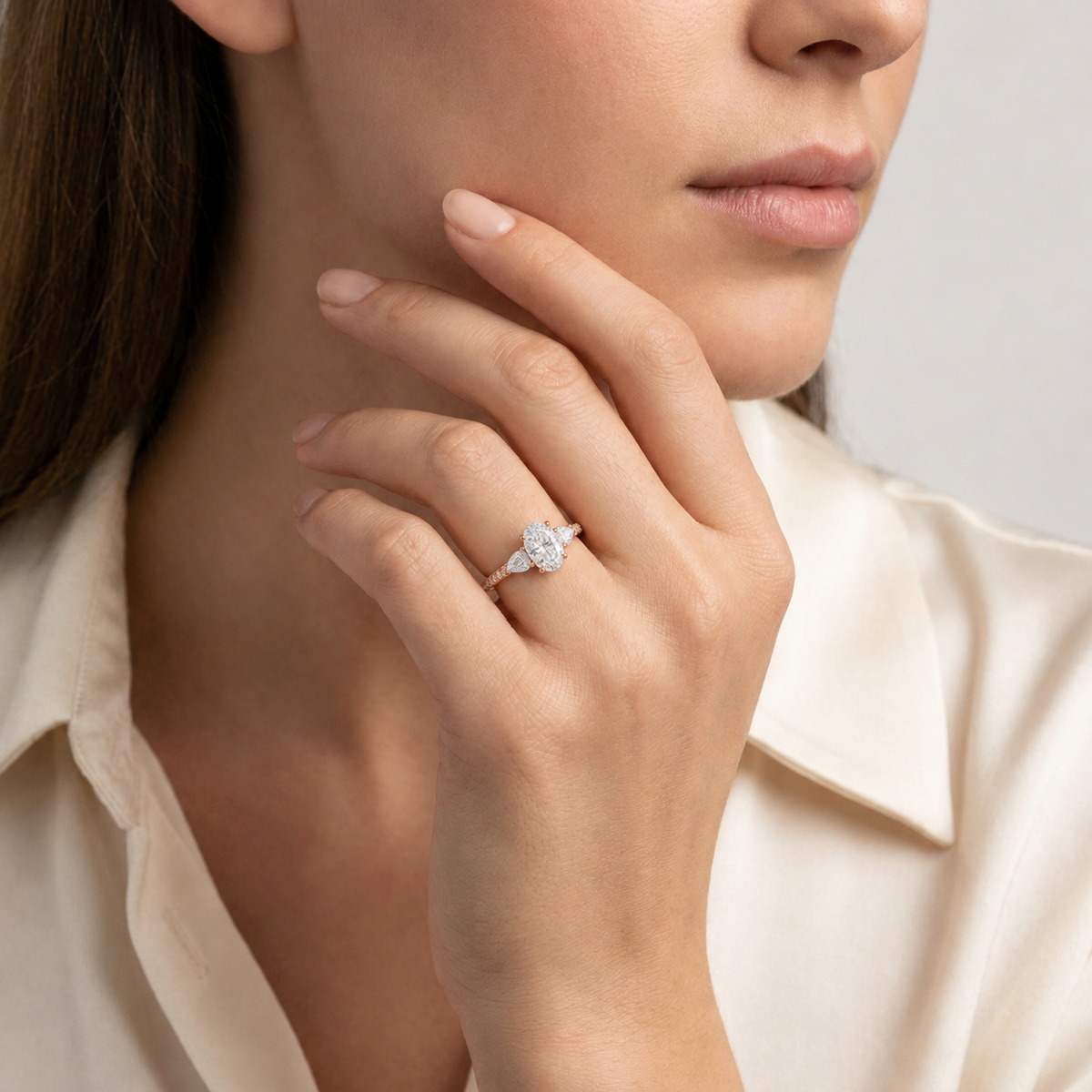 Halcyon - Oval - Rose Gold - Pavé