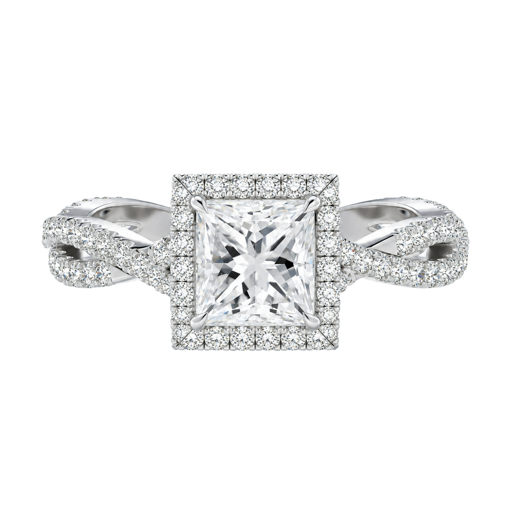 Braid - Princess - Platinum - Pavé