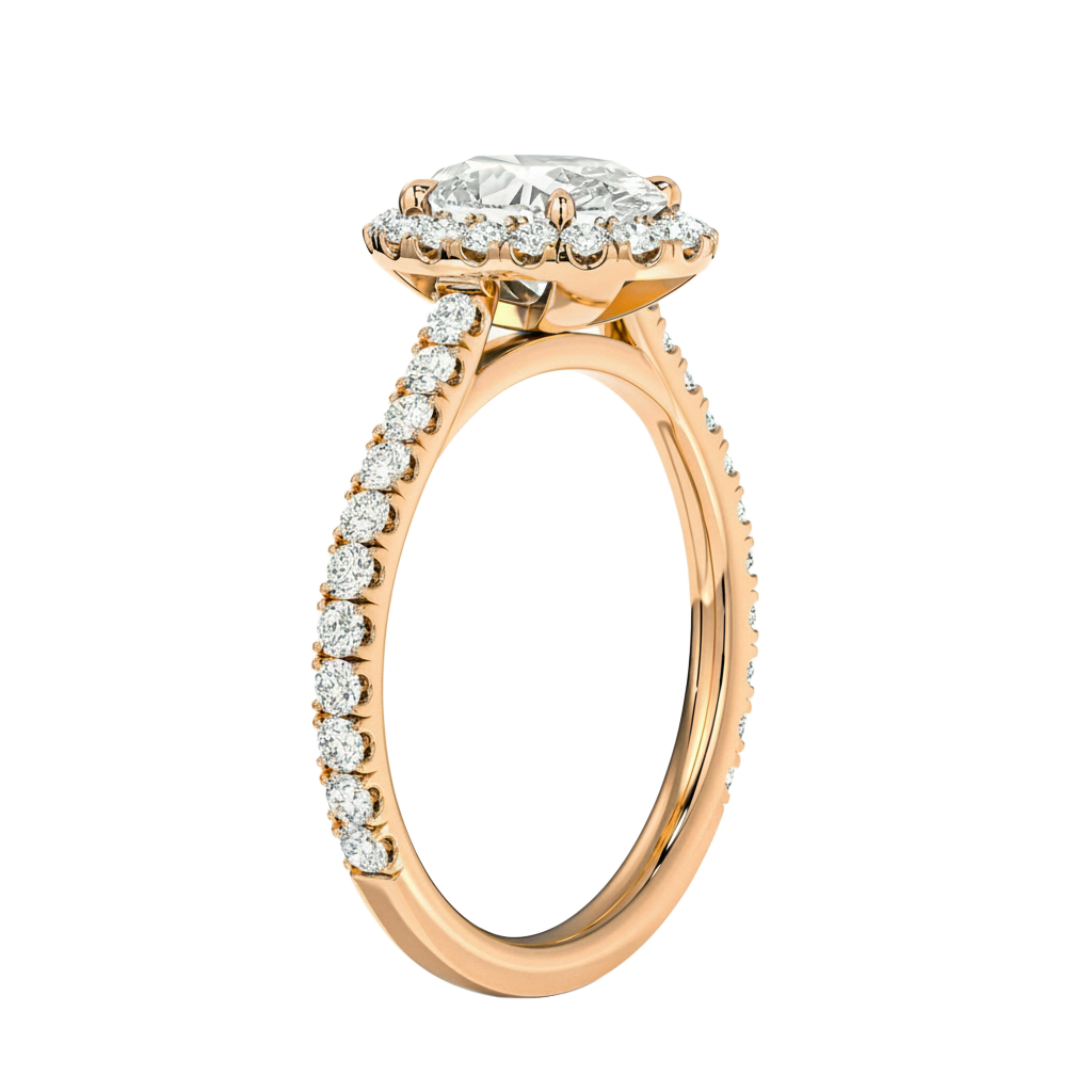 Cordelia - Oval - Rose Gold - Pavé